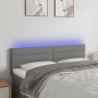 Dark gray fabric headboard with LED 144x5x78/88 cm by vidaXL, Headboards and footboards - Ref: Foro24-3121751, Price: 64,38 €...