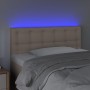 Cabecero con LED cuero sintético color capuchino 100x5x78/88 cm de vidaXL, Cabeceros y pies de cama - Ref: Foro24-3121701, Pr...