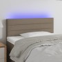 Cabecero con LED de tela gris taupe 100x5x78/88 cm de vidaXL, Cabeceros y pies de cama - Ref: Foro24-3121746, Precio: 51,67 €...