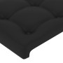 Cabecero con LED cuero sintético negro 100x5x78/88 cm de vidaXL, Cabeceros y pies de cama - Ref: Foro24-3121696, Precio: 45,4...