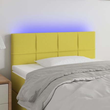 Kopfteil mit LED aus grünem Stoff 90x5x78/88 cm von vidaXL, Kopf- und Fußteile - Ref: Foro24-3121601, Preis: 43,05 €, Rabatt: %