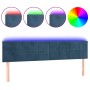 Dark blue velvet LED headboard 180x5x78/88 cm by vidaXL, Headboards and footboards - Ref: Foro24-3121676, Price: 70,58 €, Dis...