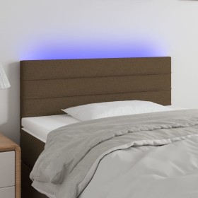 Kopfteil aus dunkelbraunem Stoff mit LED 100x5x78/88 cm von vidaXL, Kopf- und Fußteile - Ref: Foro24-3121745, Preis: 46,99 €,...