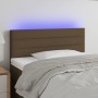 Dark brown fabric headboard with LED 100x5x78/88 cm by vidaXL, Headboards and footboards - Ref: Foro24-3121745, Price: 46,10 ...