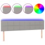 Light gray fabric headboard with LED 160x5x78/88 cm by vidaXL, Headboards and footboards - Ref: Foro24-3121618, Price: 64,64 ...