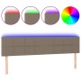 Cabecero con LED de tela gris taupe 200x5x78/88 cm de vidaXL, Cabeceros y pies de cama - Ref: Foro24-3121638, Precio: 74,48 €...