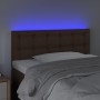 Cabecero con LED cuero sintético marrón 80x5x78/88 cm de vidaXL, Cabeceros y pies de cama - Ref: Foro24-3121687, Precio: 48,3...