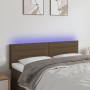 Headboard with LED in dark brown fabric 144x5x78/88 cm by vidaXL, Headboards and footboards - Ref: Foro24-3121753, Price: 63,...