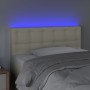 Cabecero con LED cuero sintético color crema 90x5x78/88 cm de vidaXL, Cabeceros y pies de cama - Ref: Foro24-3121692, Precio:...