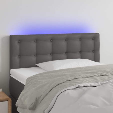 Cabecero con LED cuero sintético gris 80x5x78/88 cm de vidaXL, Cabeceros y pies de cama - Ref: Foro24-3121688, Precio: 50,26 ...