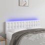 Cabecero con LED cuero sintético blanco 144x5x78/88 cm de vidaXL, Cabeceros y pies de cama - Ref: Foro24-3121703, Precio: 67,...