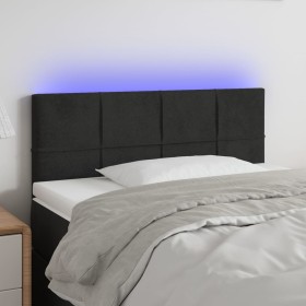 Cabecero con LED de terciopelo negro 80x5x78/88 cm de vidaXL, Cabeceros y pies de cama - Ref: Foro24-3121644, Precio: 47,11 €...