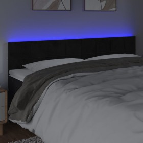 Black velvet headboard with LED 180x5x78/88 cm by vidaXL, Headboards and footboards - Ref: Foro24-3121674, Price: 70,65 €, Di...