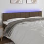 Cabecero con LED de tela marrón oscuro 180x5x78/88 cm de vidaXL, Cabeceros y pies de cama - Ref: Foro24-3121629, Precio: 72,9...