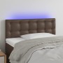 Headboard with LED brown synthetic leather 90x5x78/88 cm by vidaXL, Headboards and footboards - Ref: Foro24-3121693, Price: 4...