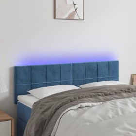 Dark brown velvet LED headboard 144x5x78/88 cm by vidaXL, Headboards and footboards - Ref: Foro24-3121664, Price: 63,99 €, Di...