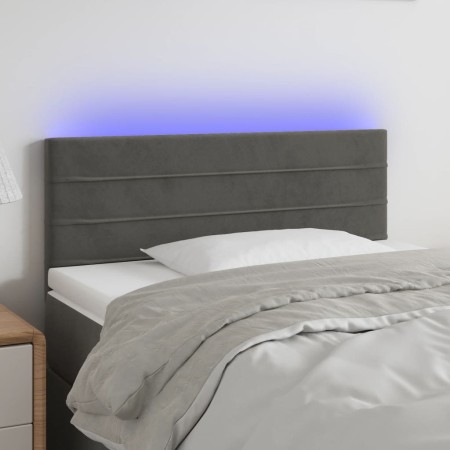 Cabecero con LED de terciopelo gris oscuro 80x5x78/88 cm de vidaXL, Cabeceros y pies de cama - Ref: Foro24-3121783, Precio: 4...