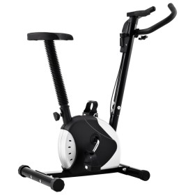 Bicicleta estática con resistencia de cinta negro de vidaXL, Bicicletas estáticas - Ref: Foro24-92006, Precio: 129,99 €, Desc...