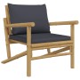 4-piece bamboo garden furniture set with dark gray cushions by vidaXL, Garden sets - Ref: Foro24-3156470, Price: 434,56 €, Di...