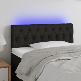 Kopfteil aus schwarzem Stoff mit LED 90x7x78/88 cm von vidaXL, Kopf- und Fußteile - Ref: Foro24-3121932, Preis: 58,88 €, Raba...