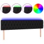 Cabecero con LED de tela negro 200x7x78/88 cm de vidaXL, Cabeceros y pies de cama - Ref: Foro24-3121972, Precio: 78,47 €, Des...