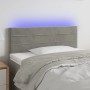 Cabecero con LED de terciopelo gris claro 100x5x78/88 cm de vidaXL, Cabeceros y pies de cama - Ref: Foro24-3121794, Precio: 5...