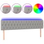 Light gray fabric headboard with LED 180x7x78/88 cm by vidaXL, Headboards and footboards - Ref: Foro24-3121962, Price: 91,05 ...