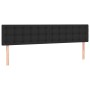 Cabecero con LED cuero sintético negro 180x5x78/88 cm de vidaXL, Cabeceros y pies de cama - Ref: Foro24-3121714, Precio: 66,1...