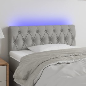 Light gray fabric headboard with LED 100x7x78/88 cm by vidaXL, Headboards and footboards - Ref: Foro24-3121938, Price: 54,90 ...