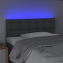 Dark gray fabric headboard with LED 100x5x78/88 cm by vidaXL, Headboards and footboards - Ref: Foro24-3122037, Price: 47,88 €...