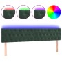 Dark green velvet headboard with LED 200x7x78/88 cm by vidaXL, Headboards and footboards - Ref: Foro24-3122017, Price: 93,15 ...