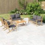 5-piece bamboo garden furniture set with dark gray cushions by vidaXL, Garden sets - Ref: Foro24-3156474, Price: 558,73 €, Di...