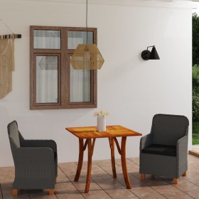 Juego de comedor para jardín 3 piezas gris oscuro de vidaXL, Conjuntos de jardín - Ref: Foro24-3071925, Precio: 349,99 €, Des...