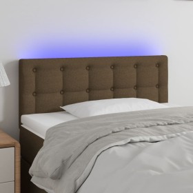 Kopfteil mit LED aus dunkelbraunem Stoff 80x5x78/88 cm von vidaXL, Kopf- und Fußteile - Ref: Foro24-3122023, Preis: 41,45 €, ...