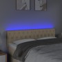 Cream fabric headboard with LED 160x7x78/88 cm by vidaXL, Headboards and footboards - Ref: Foro24-3121959, Price: 83,84 €, Di...