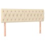 Cream fabric headboard with LED 160x7x78/88 cm by vidaXL, Headboards and footboards - Ref: Foro24-3121959, Price: 83,84 €, Di...