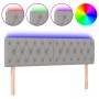 Light gray fabric headboard with LED 160x7x78/88 cm by vidaXL, Headboards and footboards - Ref: Foro24-3121954, Price: 82,28 ...