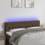 Headboard with LED in dark brown fabric 144x7x78/88 cm by vidaXL, Headboards and footboards - Ref: Foro24-3121949, Price: 79,...