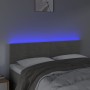 Cabecero con LED de terciopelo gris claro 144x5x78/88 cm de vidaXL, Cabeceros y pies de cama - Ref: Foro24-3121800, Precio: 6...