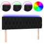 Black velvet headboard with LED 144x7x78/88 cm by vidaXL, Headboards and footboards - Ref: Foro24-3121998, Price: 78,81 €, Di...