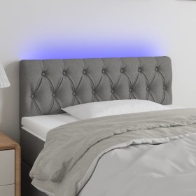 Headboard with LED in dark gray fabric 100x7x78/88 cm by vidaXL, Headboards and footboards - Ref: Foro24-3121939, Price: 54,9...