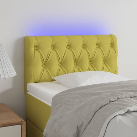 Headboard with LED in green fabric 80x7x78/88 cm by vidaXL, Headboards and footboards - Ref: Foro24-3121929, Price: 38,53 €, ...