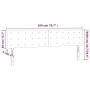 LED-Kopfteil aus dunkelblauem Samt, 200 x 5 x 78/88 cm von vidaXL, Kopf- und Fußteile - Ref: Foro24-3122116, Preis: 79,28 €, ...