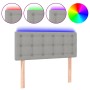 Light gray fabric headboard with LED 90x5x78/88 cm by vidaXL, Headboards and footboards - Ref: Foro24-3122028, Price: 52,16 €...