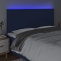 Headboard with LED lights blue fabric 160x5x118/128 cm by vidaXL, Headboards and footboards - Ref: Foro24-3122156, Price: 122...