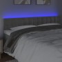 Cabecero con LED de terciopelo gris claro 180x5x78/88 cm de vidaXL, Cabeceros y pies de cama - Ref: Foro24-3122106, Precio: 7...