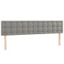 Light gray velvet headboard with LED 180x5x78/88 cm by vidaXL, Headboards and footboards - Ref: Foro24-3122106, Price: 75,83 ...