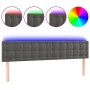 Dark gray velvet headboard with LED 160x5x78/88 cm by vidaXL, Headboards and footboards - Ref: Foro24-3122101, Price: 71,80 €...