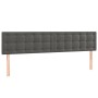 Dark gray velvet headboard with LED 160x5x78/88 cm by vidaXL, Headboards and footboards - Ref: Foro24-3122101, Price: 71,80 €...