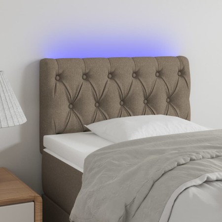 Headboard with LED in taupe gray fabric 80x7x78/88 cm by vidaXL, Headboards and footboards - Ref: Foro24-3121926, Price: 56,2...